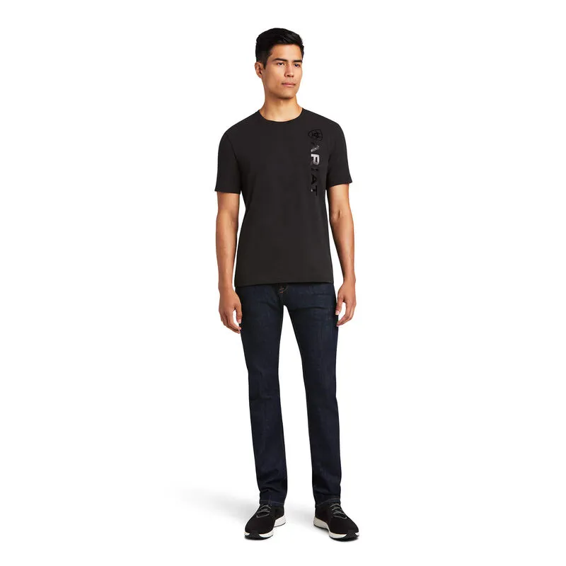 Ariat Mens Vertical Logo Short Sleeve T-shirt Black-3
